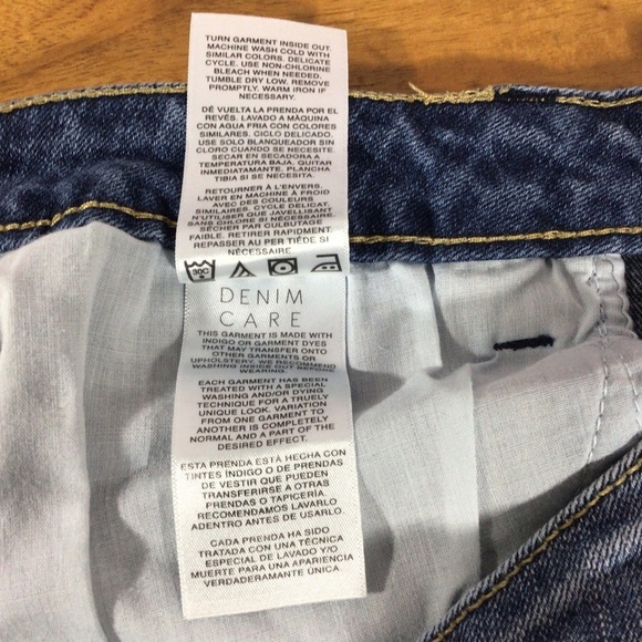 Kensie Jeans Distressed Frayed Blue Denim Shorts - Size 8/29 - Picture 7 of 7